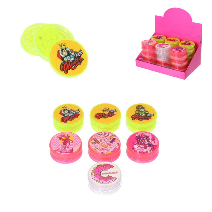 Monkey King Plastic Transparent Grinder 3 Parts 60mm